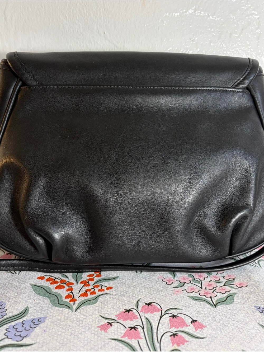 Vintage Coach Café Bag 4111 Black Leather Crossbody Made in USA - Picture 5 of 12